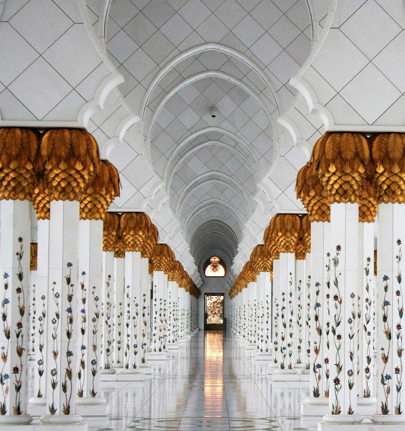 Classical marble colonnade